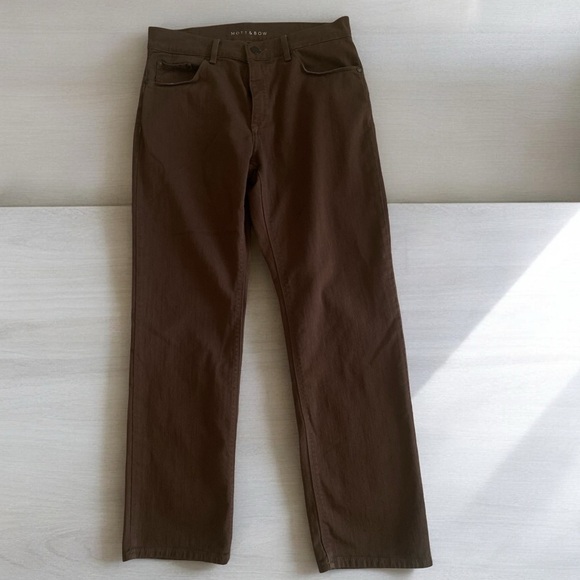 MOTT & BOW Slim Mercer Jeans Twill Brown Gorpcore Country Western Normcore - Picture 7 of 13